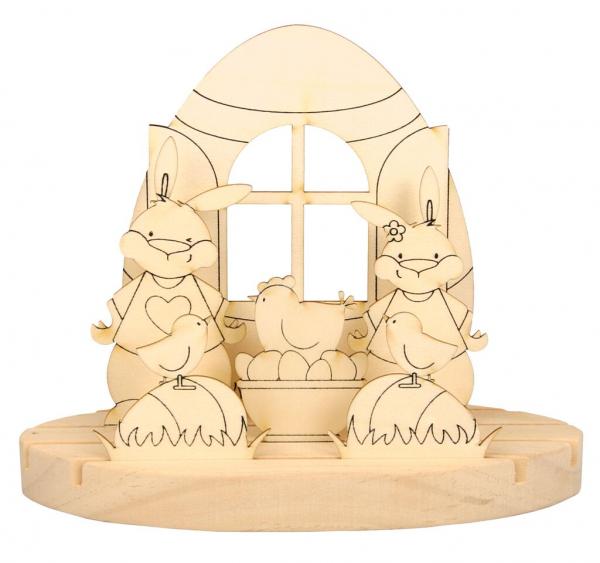 Teelichthalter Ostern mit Familie